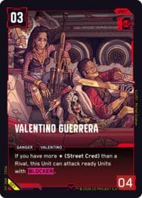 Valentino Guerrera - Welcome to Night City - Retail - Cyberpunk TCG card