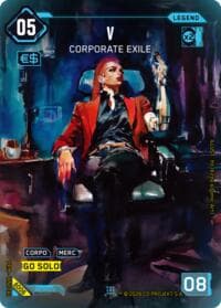 V - Corporate Exile - Box Toppers - Beta - Cyberpunk TCG card