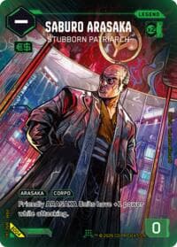 Saburo Arasaka - Stubborn Patriarch - Box Toppers - Beta - Cyberpunk TCG card