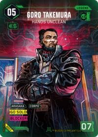 Goro Takemura - Hands Unclean - Box Toppers - Beta - Cyberpunk TCG card