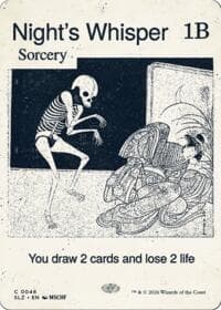 Night's Whisper (0048) - Secret Lair x MSCHF: The Zeta Set - Magic: The Gathering card