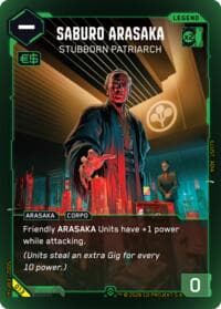 Saburo Arasaka - Stubborn Patriarch - Embracing Power - Retail Starter Deck - Cyberpunk TCG card