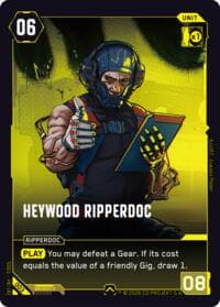 Heywood Ripperdoc - The Heist - Retail Starter Deck - Cyberpunk TCG card