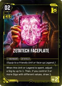 Zetatech Faceplate - The Heist - Retail Starter Deck - Cyberpunk TCG card