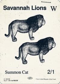Savannah Lions (0009) - Secret Lair x MSCHF: The Zeta Set - Magic: The Gathering card