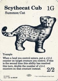 Scythecat Cub (0085) - Secret Lair x MSCHF: The Zeta Set - Magic: The Gathering card
