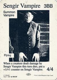 Sengir Vampire (0049) - Secret Lair x MSCHF: The Zeta Set - Magic: The Gathering card
