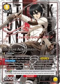 Mikasa Ackermann (008) (SR***) - UEX07BT: Attack on Titan Vol. 2 - Union Arena card