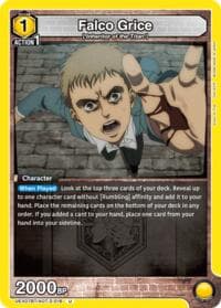Falco Grice (016) - UEX07BT: Attack on Titan Vol. 2 - Union Arena card