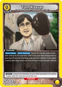 Tom Ksaver - UEX07BT: Attack on Titan Vol. 2 - Union Arena card