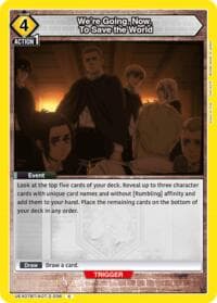 We're Going. Now. To Save the World - UEX07BT: Attack on Titan Vol. 2 - Union Arena card