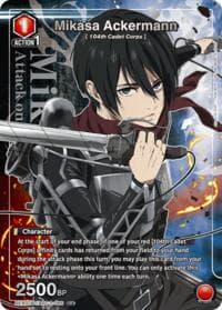 Mikasa Ackermann (066) (U*) - UEX07BT: Attack on Titan Vol. 2 - Union Arena card