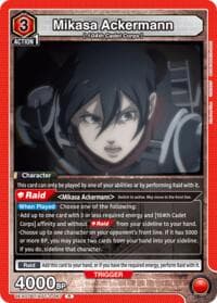 Mikasa Ackermann (067) - UEX07BT: Attack on Titan Vol. 2 - Union Arena card