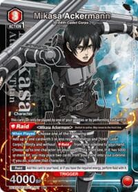 Mikasa Ackermann (067) (R*) - UEX07BT: Attack on Titan Vol. 2 - Union Arena card