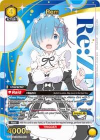 Rem (019) (Box Topper Gold Foil) - UE24BT: Re:ZERO -Starting Life in Another World- - Union Arena card
