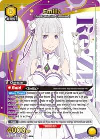 Emilia (027) (Box Topper Gold Foil) - UE24BT: Re:ZERO -Starting Life in Another World- - Union Arena card