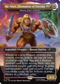 He-Man, Champion of Eternia - Winota, Joiner of Forces - Secret Lair Drop Series - Magic: The Gathering card