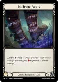 Nullrune Boots - Silver Age: Usurp the Shadow Throne - Flesh and Blood TCG card
