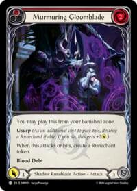 Murmuring Gloomblade (Red) - Silver Age: Usurp the Shadow Throne - Flesh and Blood TCG card