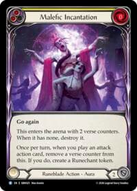 Malefic Incantation (Yellow) - Silver Age: Usurp the Shadow Throne - Flesh and Blood TCG card