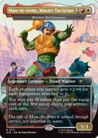 Man-At-Arms, Master Tactician - Bruenor Battlehammer - Secret Lair Drop Series - Magic: The Gathering card