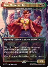 Bow, Master Archer - Hajar, Loyal Bodyguard - Secret Lair Drop Series - Magic: The Gathering card