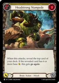Headstrong Stampede (Yellow) - Usurp the Shadow Throne - Flesh and Blood TCG card