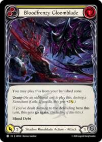 Bloodfrenzy Gloomblade (Yellow) - Usurp the Shadow Throne - Flesh and Blood TCG card