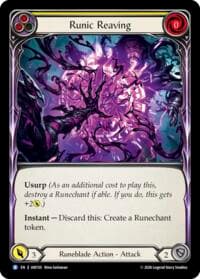 Runic Reaving (Yellow) - Usurp the Shadow Throne - Flesh and Blood TCG card