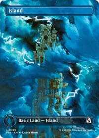 Island (Borderless) (0385) - Reality Fracture - Magic: The Gathering card