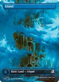 Island (Borderless) (0387) - Reality Fracture - Magic: The Gathering card