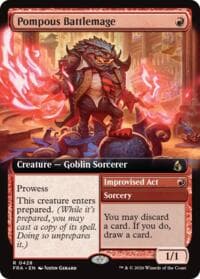 Pompous Battlemage (Extended Art) - Reality Fracture - Magic: The Gathering card