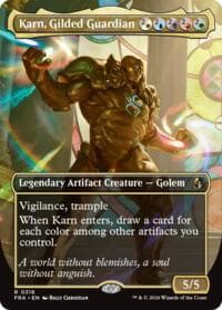 Karn, Gilded Guardian (Borderless) - Reality Fracture - Magic: The Gathering card