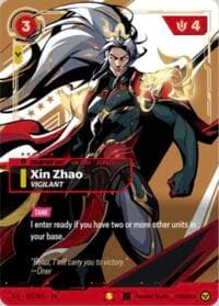 Xin Zhao, Vigilant (T1 Worlds Champion Signature Edition Bundle) - T1 2025 Worlds Champion Bundles - Riftbound: League of Legends Trading Card Game card
