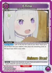 Emilia (083) - UE24BT: Re:ZERO -Starting Life in Another World- Release Event Cards - Union Arena card