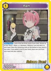 Ram (009) - UE24BT: Re:ZERO -Starting Life in Another World- Release Event Cards - Union Arena card