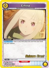 Emilia (023) - UE24BT: Re:ZERO -Starting Life in Another World- Release Event Cards - Union Arena card