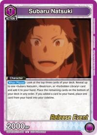 Subaru Natsuki (069) - UE24BT: Re:ZERO -Starting Life in Another World- Release Event Cards - Union Arena card