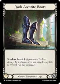 Dark Arcanite Boots - Usurp the Shadow Throne - Flesh and Blood TCG card