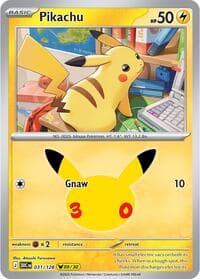 Pikachu - ME: 30th Celebration - Pokemon card