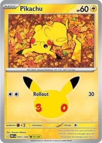 Pikachu - ME: 30th Celebration - Pokemon card