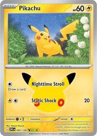 Pikachu - ME: 30th Celebration - Pokemon card