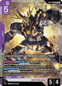 Unicorn Gundam 02 Banshee (Destroy Mode) - Starter Deck 12: Raging Onslaught - Gundam Card Game card