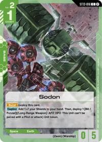 Sodon - Starter Deck 13: Silent Barrage - Gundam Card Game card