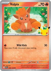 Vulpix - ME: 30th Celebration - Pokemon card