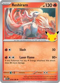Reshiram - ME: 30th Celebration - Pokemon card