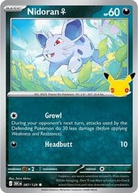 Nidoran F - ME: 30th Celebration - Pokemon card