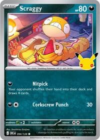 Scraggy - ME: 30th Celebration - Pokemon card