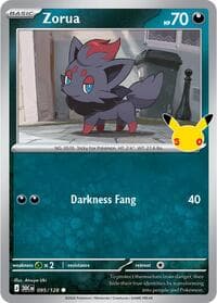 Zorua - ME: 30th Celebration - Pokemon card