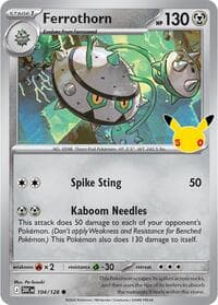 Ferrothorn - ME: 30th Celebration - Pokemon card